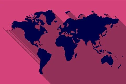 World map flat Stock Illustration