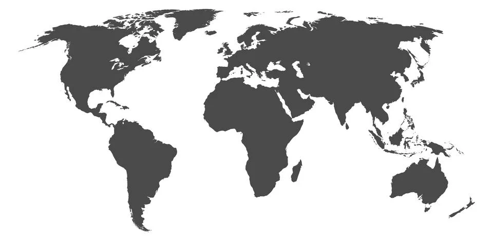 World map. Flat planet earth view. Worldmap template Stock-Illustration
