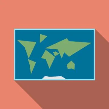 World map flat style Stock Illustration