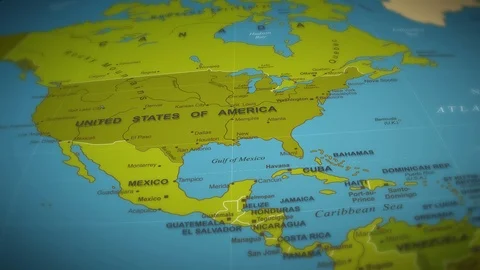 World Map Flight Over Background Vidéo 105467916