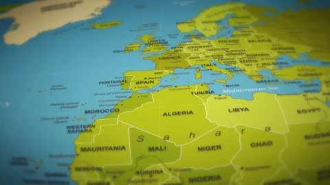 World Map Flight Over Background Stock Footage 105502872