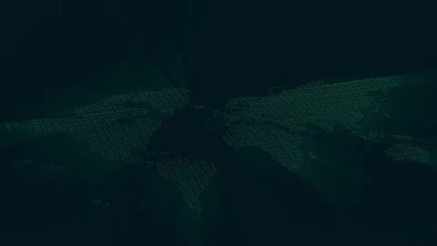 World map floating in space digital effe... | Stock Video | Pond5