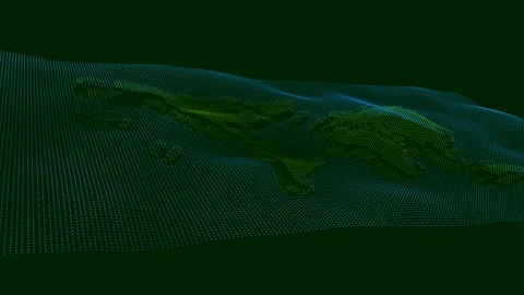 World map floating in space digital effe... | Stock Video | Pond5
