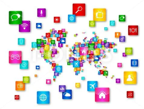 World Map Flying Desktop Icons collection World Map Flying Desktop ...