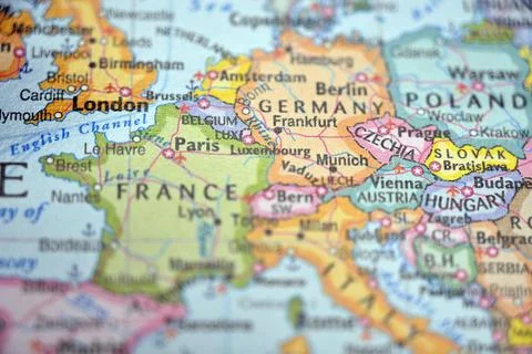 World Map Focus on Luxi with Soft Blur Background Minimalist Travel Theme Stock Photos