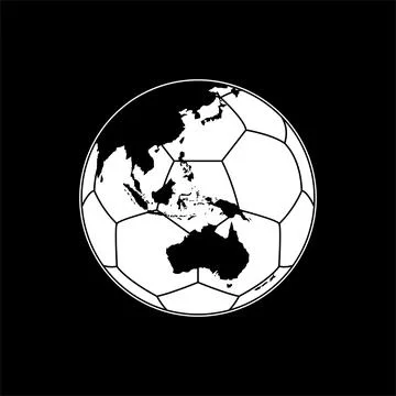 World Map on the Foot Ball Stock Illustration