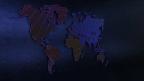 World Map Stock Footage 277869137