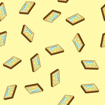 World map geographical discoveries isometric icon seamless pattern イラスト素材