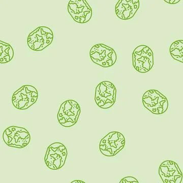 World map geographical discoveries line seamless pattern Stock Illustration