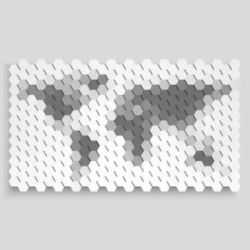 World map geometric background, abstract hexagonal pattern vector Stock Illustration