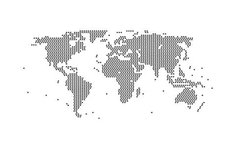 World map geometric BLACK, assembled from triangles. Vector illustration Stock Illustration
