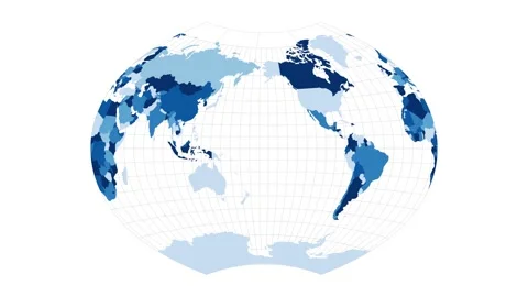 World Map. Ginzbu... Stock Footage 225648329