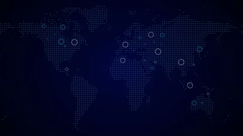 World map. Global connection. Stock Footage 135398189