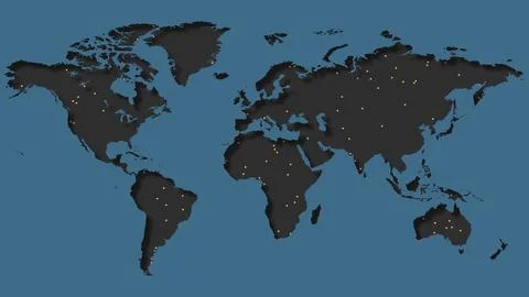World map with global connection network Illustration