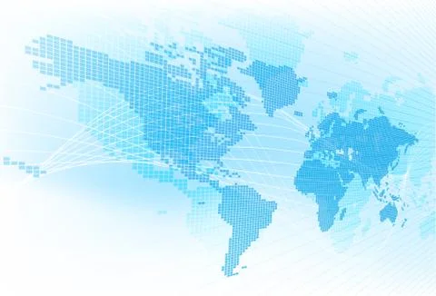 World Map Global Earth Abstract Background Stock Illustration