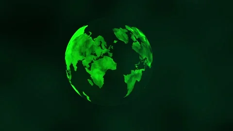 World map globe floating in space turnin... | Stock Video | Pond5