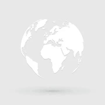 World map globe icon Stock Illustration