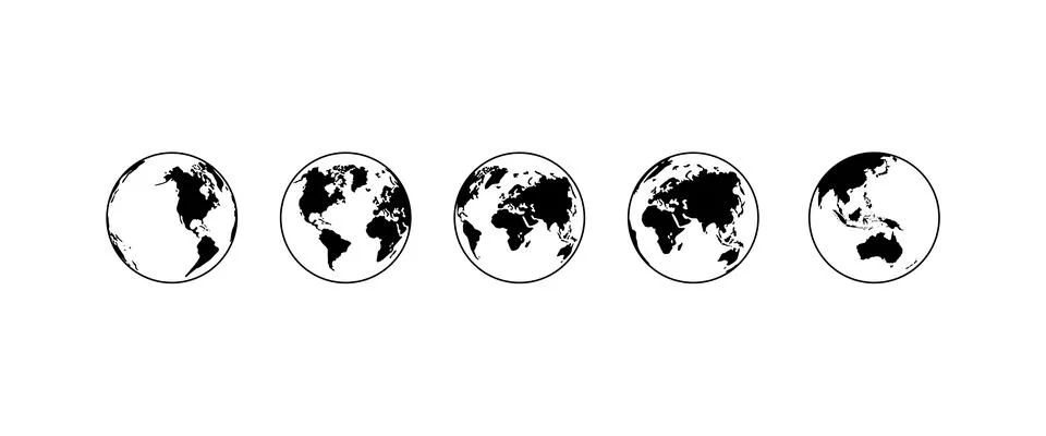 World Map Globe Stock Illustration