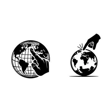 World map globe Stock Illustration