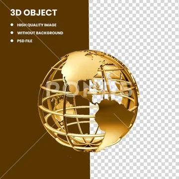 World Map Globe PNG: Explore Global Connectivity PSD Template