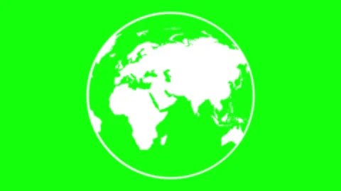 World map globe shaped world globe alpha greenscreen editing animation gree.. Stock Footage 248625655