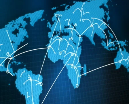 World map graphic network PAL 스톡 동영상 561406