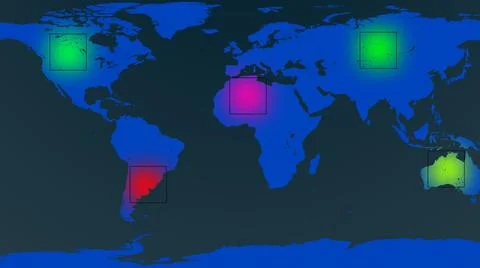 World map with grid line. Grid line world map news background. Stock Illustration