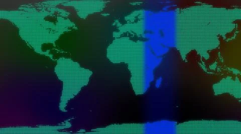 World map with grid line. Grid line world map news background. Stock Illustration