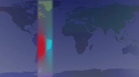 World map with grid line. Grid line world map news background. Stock Illustration