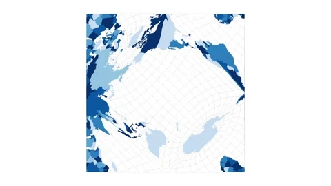 World Map. Gringorten square equal-area projection. Loopable rotating map of ... Stock Footage 230456305
