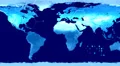 World map high tech digital satellite data view war room loop blue HD Footage