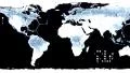 World map high tech digital satellite data view war room loop white HD Footage