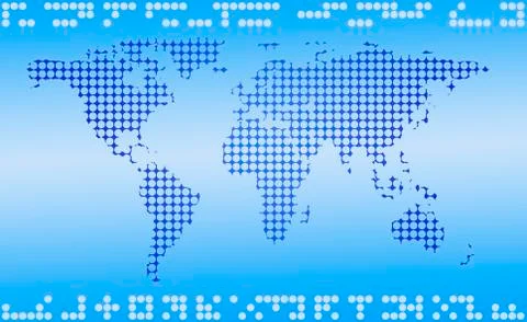 World map of the holes Stock Illustration