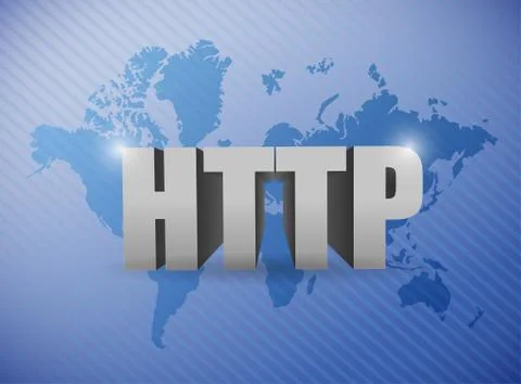 World map http concept illustration design 库存插图