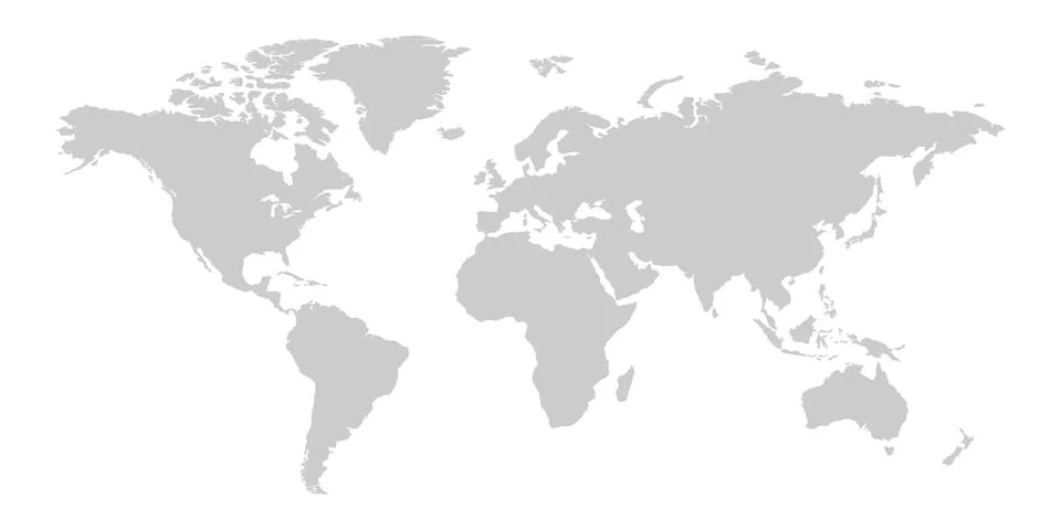 World map icon in flat style. Global country vector illustration on isolate.. Stock Illustration