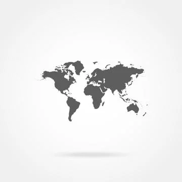 World map icon Stock Illustration