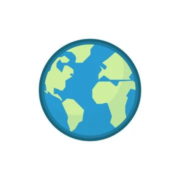 World map icon Stock Illustration