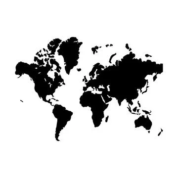 World map icon Stock Illustration