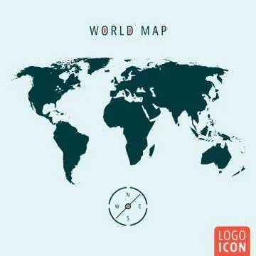 World map icon isolated Stock Illustration