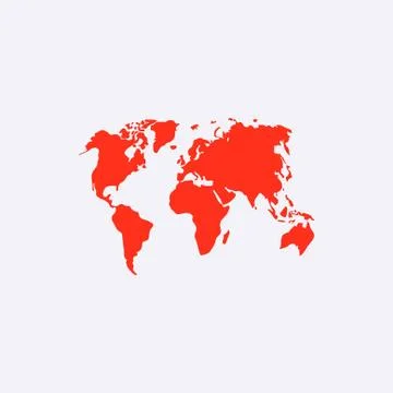 World map icon stock vector illustration flat design Illustrazione stock