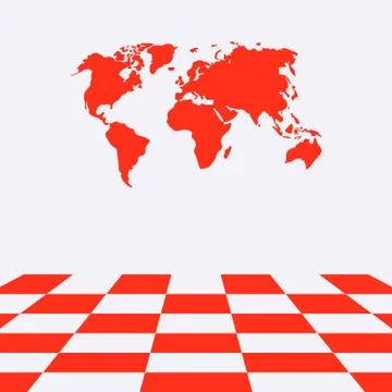 World map icon stock vector illustration flat design Stock Illustration