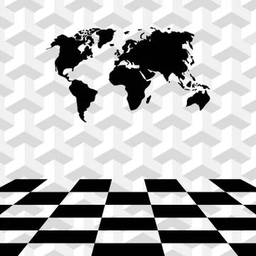 World map icon stock vector illustration flat design Stock Illustration