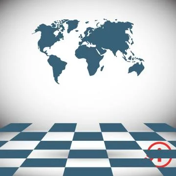 World map icon stock vector illustration flat design Stock Illustration