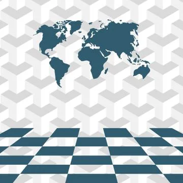 World map icon stock vector illustration flat design Stock Illustration