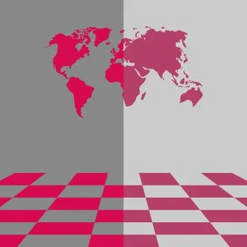 World map icon stock vector illustration flat design Stock Illustration