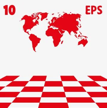 World map icon stock vector illustration flat design Illustrazione stock