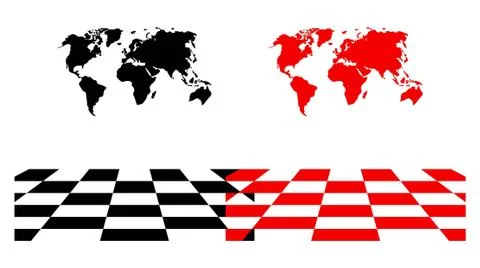 World map icon stock vector illustration flat design Stock Illustration