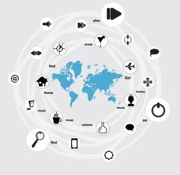 World map Stock Illustration