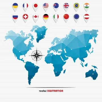World map Stock Illustration