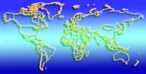 World map Stock Illustration